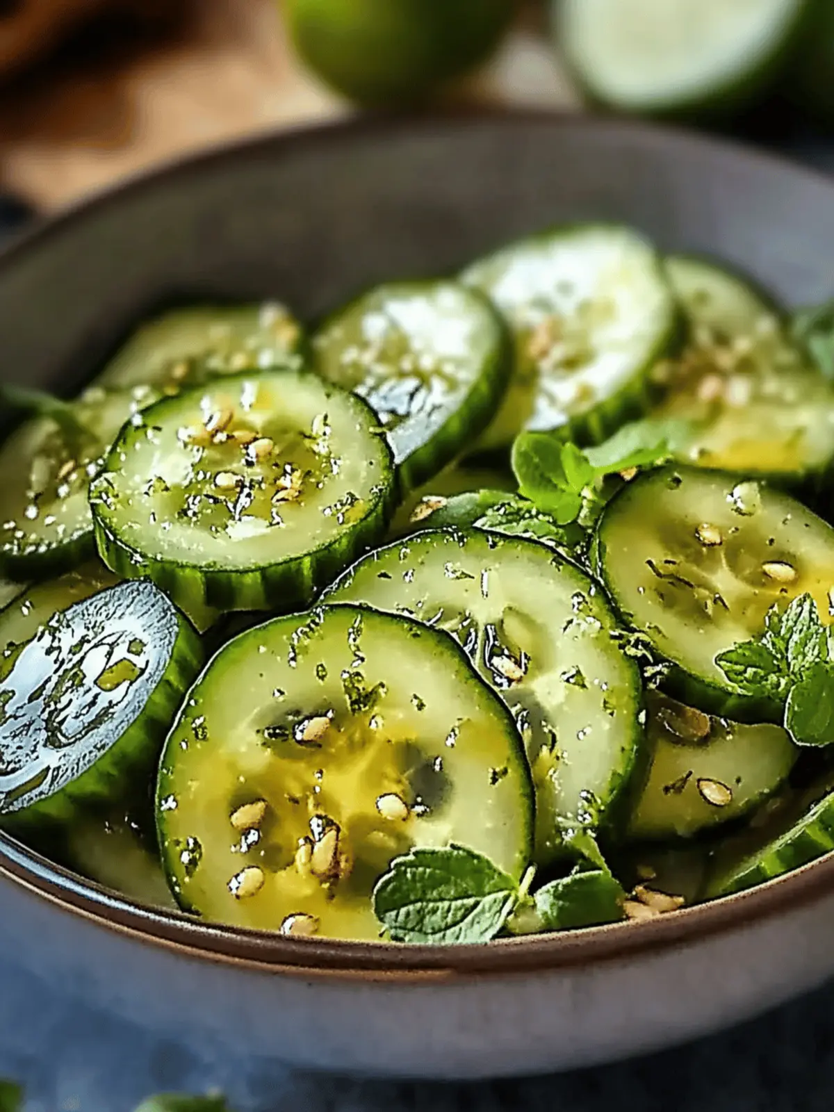 Honey Lime Cucumber Salad