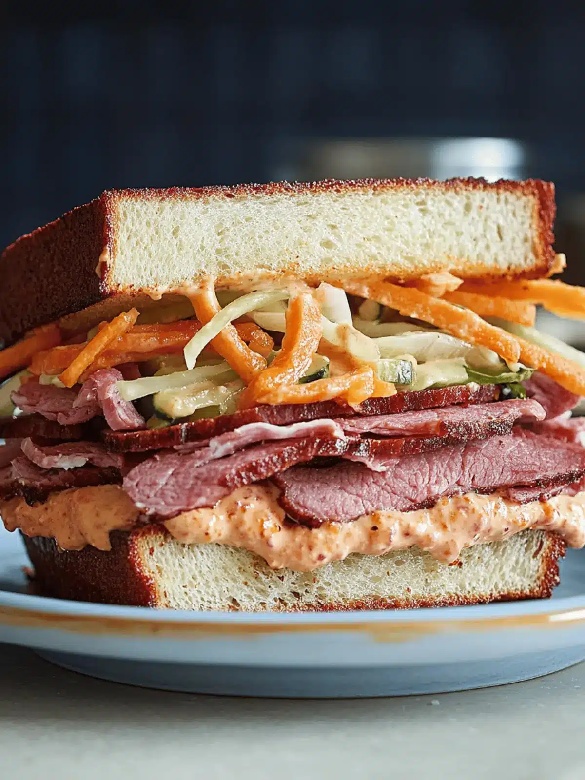 Grilled Hot Pastrami Sandwich