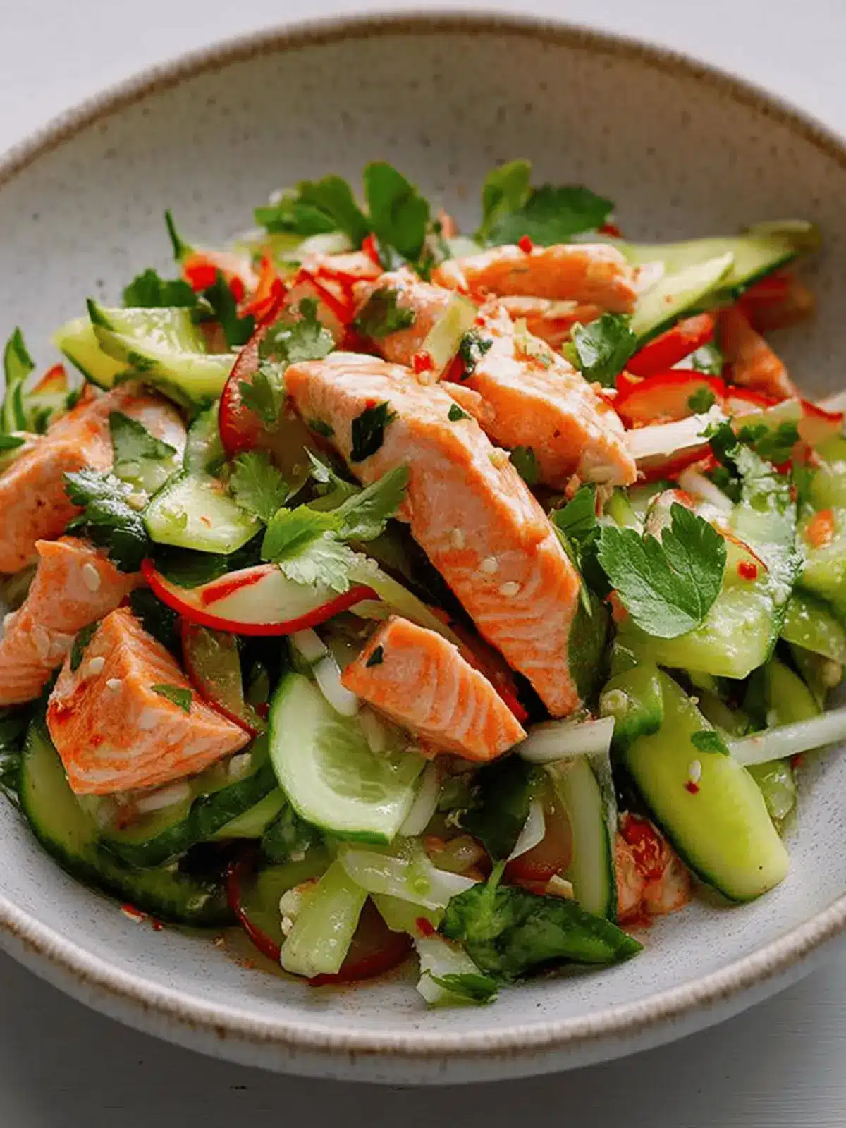 Fresh Thai-style Salmon Salad That Dances with Flavor 4 Thai-style Salmon Salad