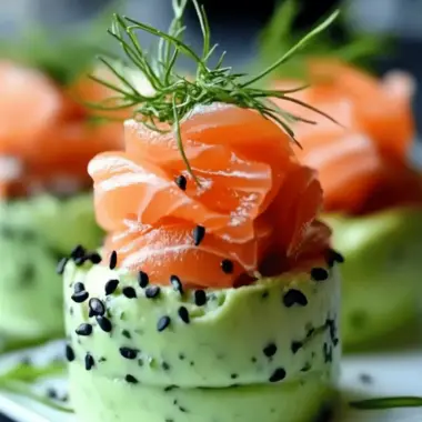 Avocado Mousse with Christmas Smoked Salmon