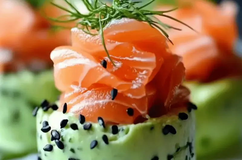 Avocado Mousse with Christmas Smoked Salmon