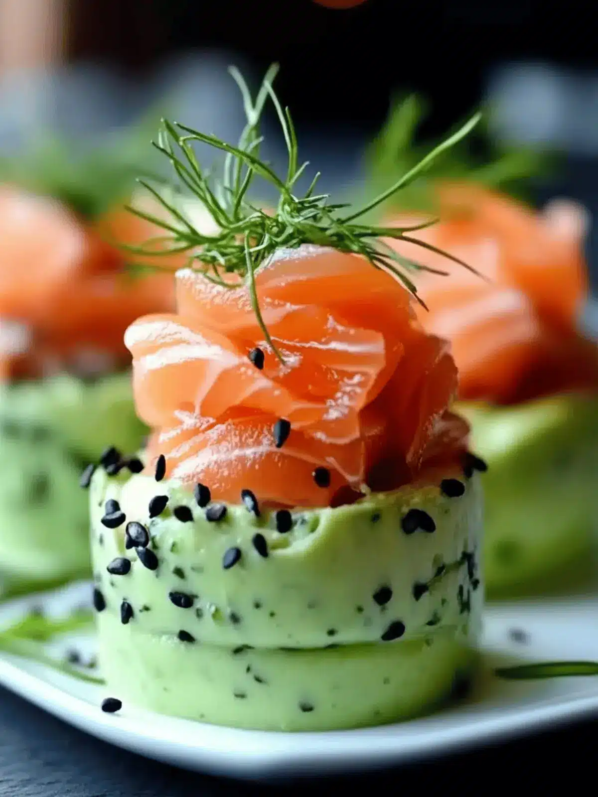 Avocado Mousse with Christmas Smoked Salmon