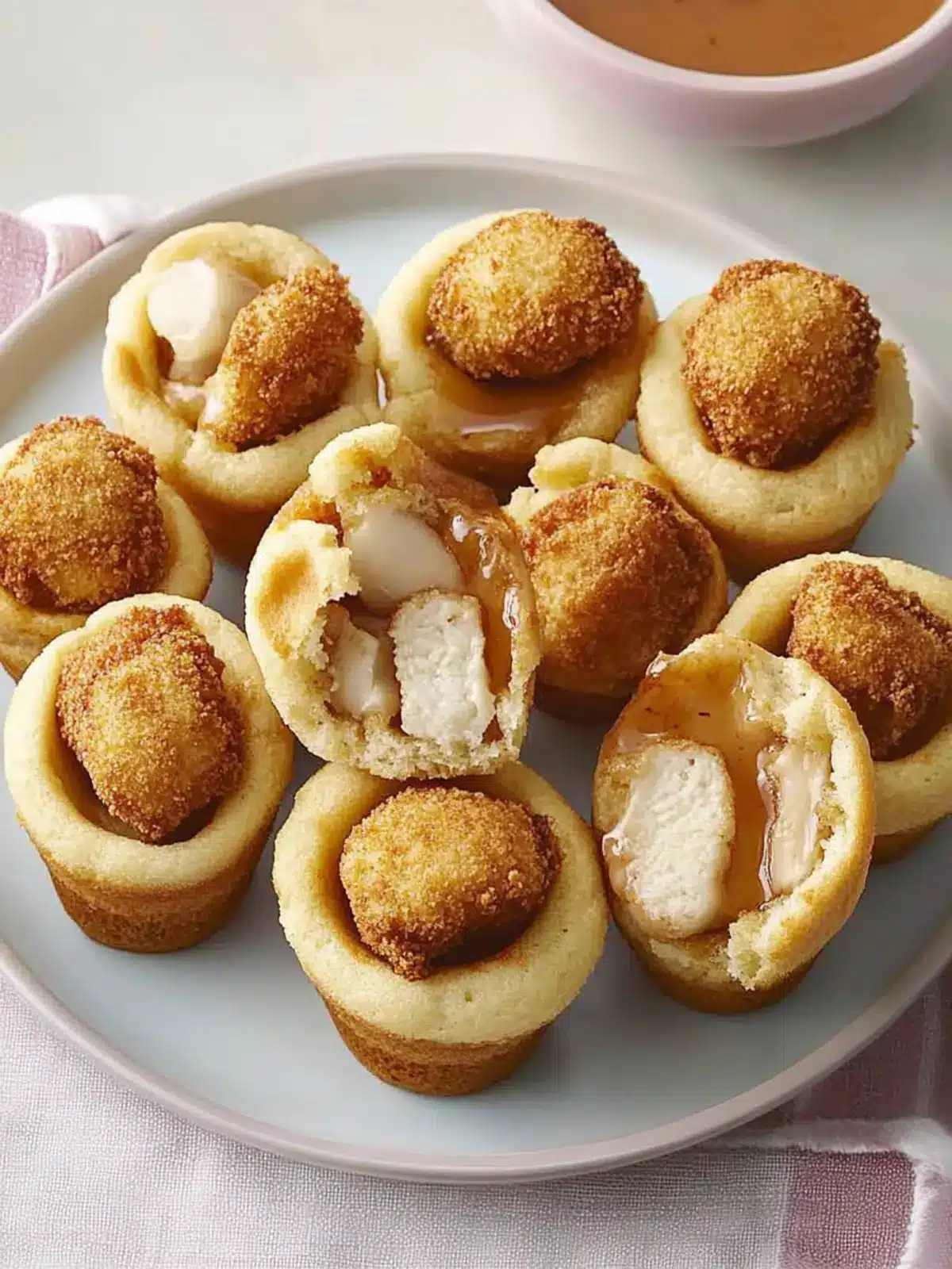 Chicken Nugget and Waffle Cupcakes
