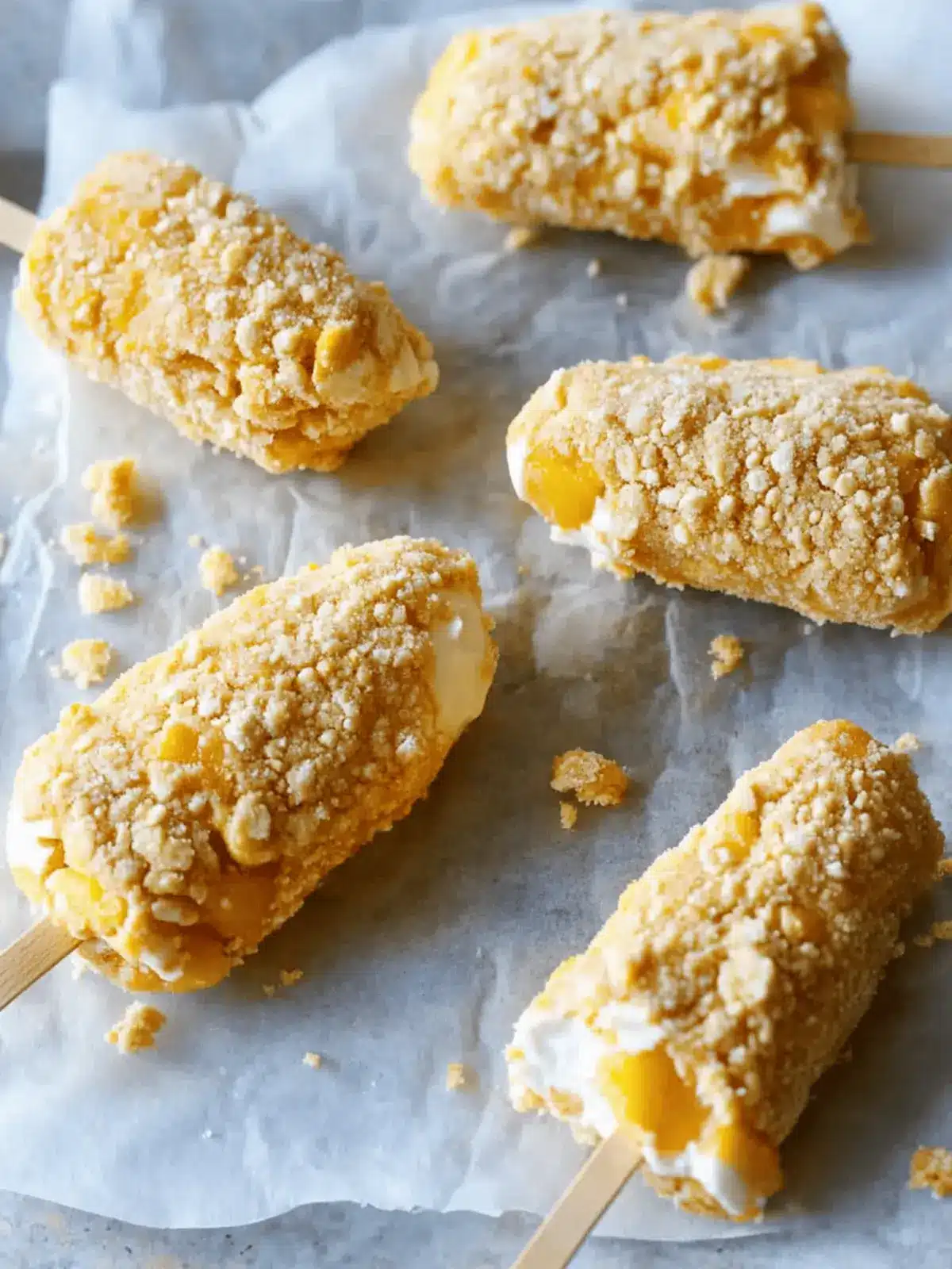 Delicious Cookie Coated Mango Lassi Frozen Yogurt Bars Recipe 4 Cookie Coated Mango Lassi Frozen Yogurt Bars