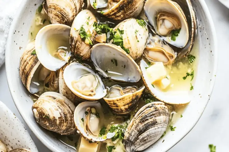 Clams in White Wine with Garlic and Butter