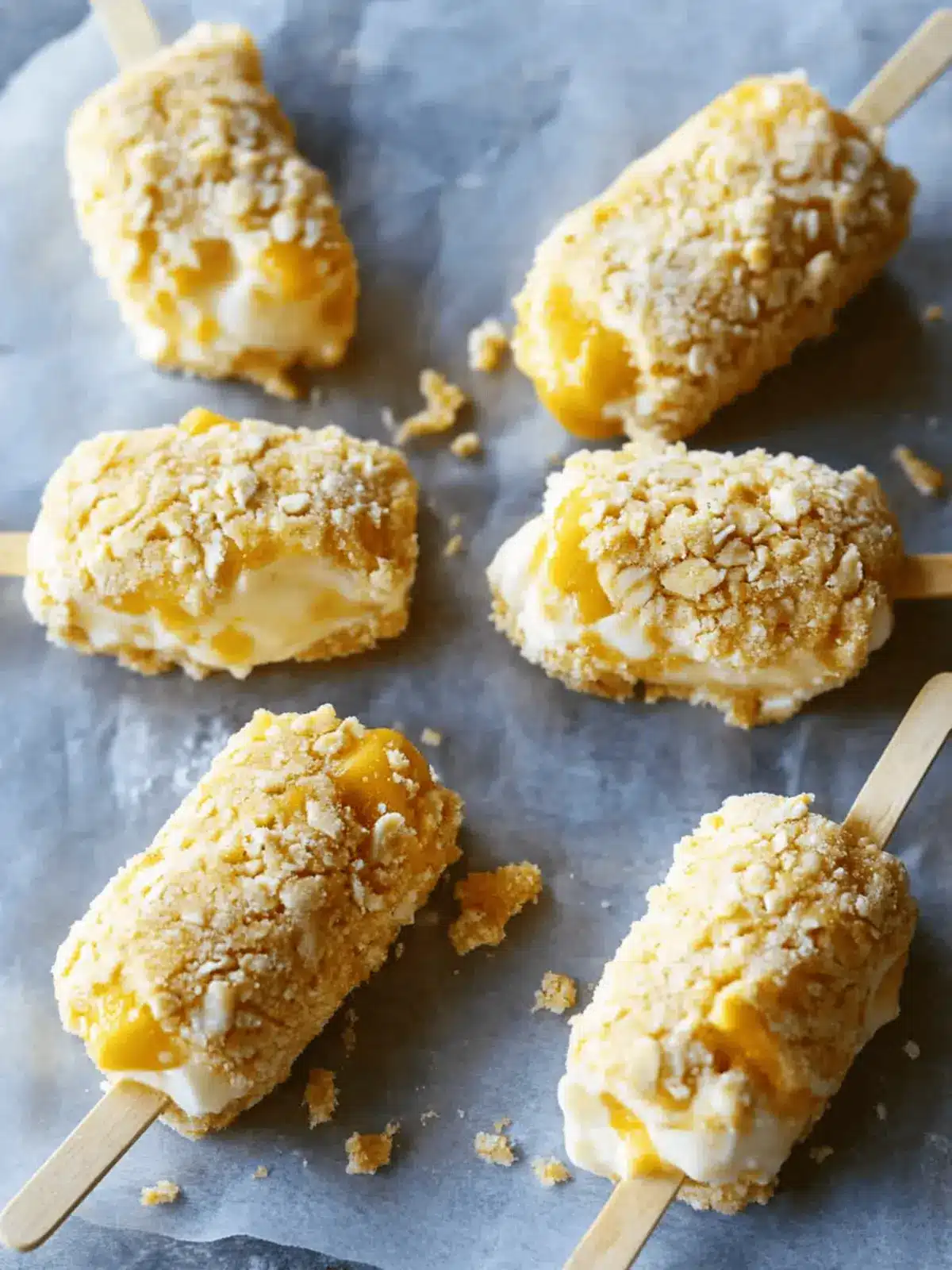 Delicious Cookie Coated Mango Lassi Frozen Yogurt Bars Recipe 5 Cookie Coated Mango Lassi Frozen Yogurt Bars