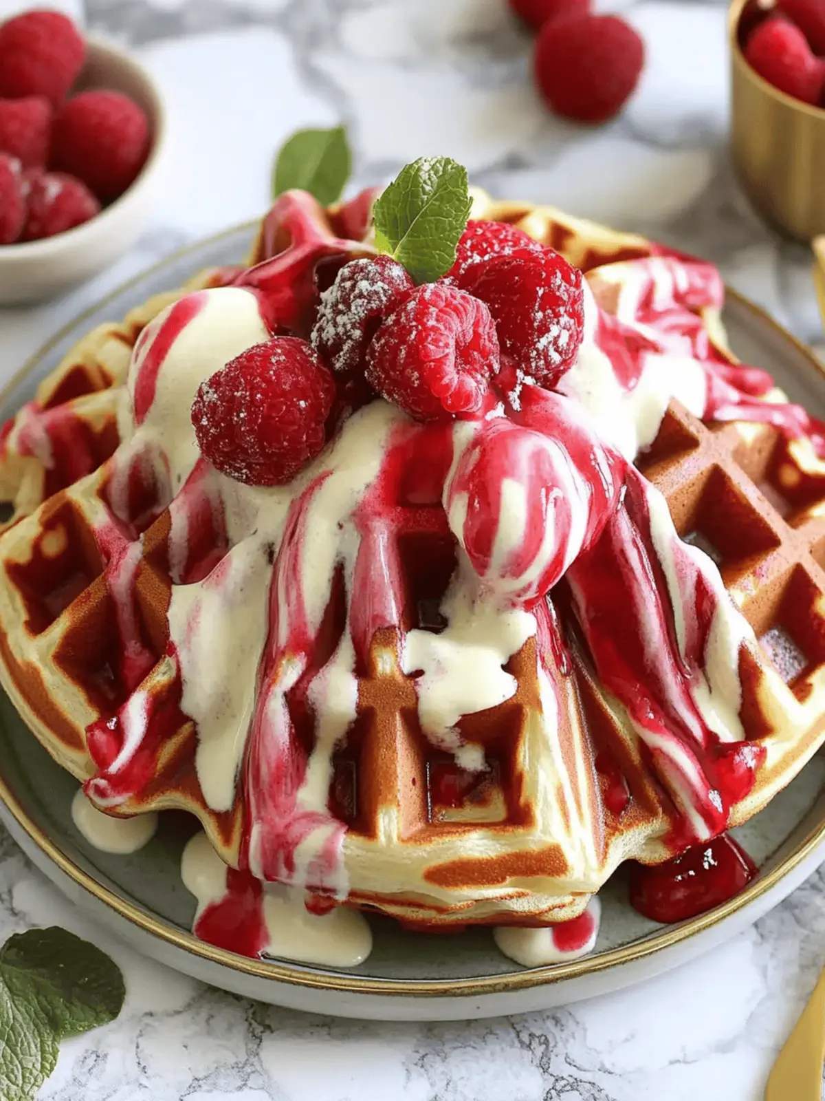 Red Velvet Marble Waffles