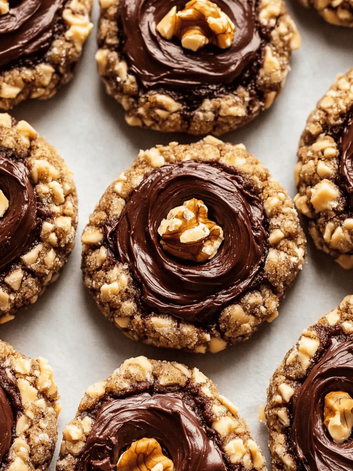 Chocolate Hazelnut Thumbprint Cookies