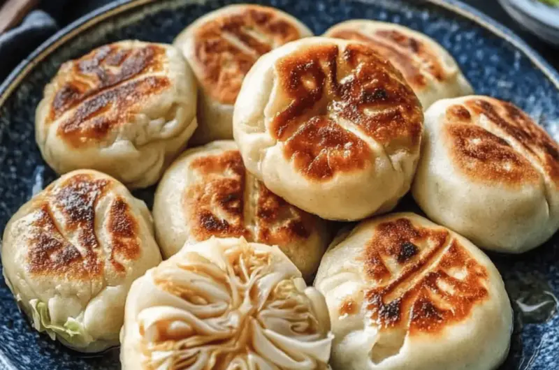 Pan-Fried Cabbage and Noodle Buns