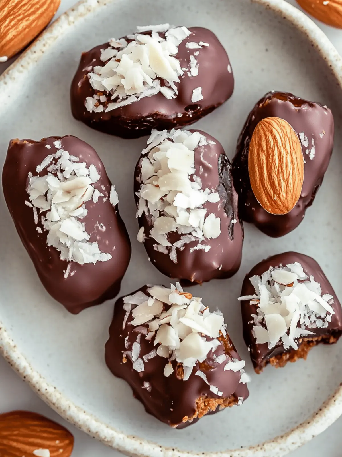 Almond Joy Stuffed Dates: A Decadent Guilt-Free Treat 4 Almond Joy Stuffed Dates