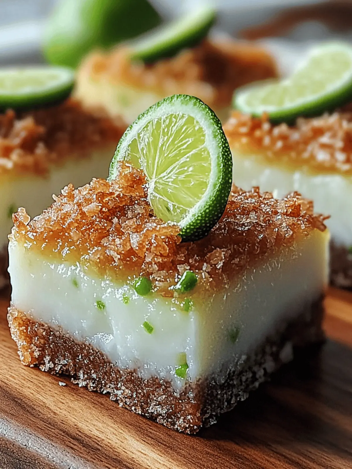 Frozen Coconut Lime Bars