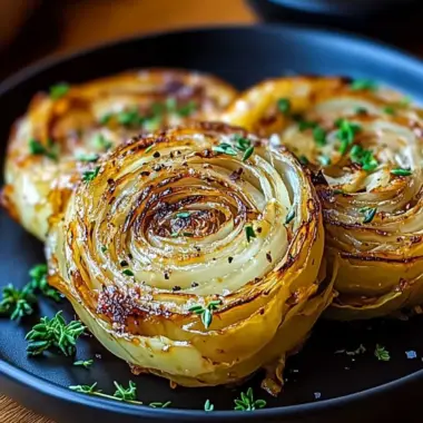 Oven Roasted Garlic Cabbage Steaks