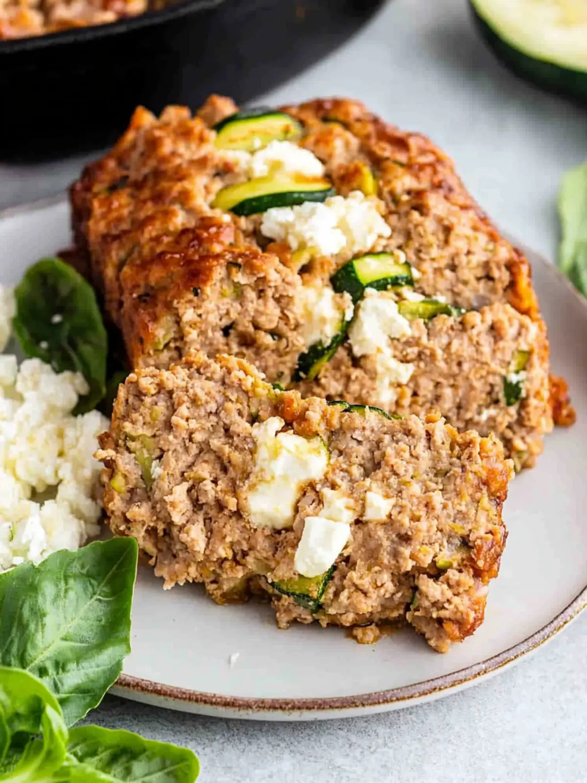 Savory Turkey Zucchini Meatloaf with Feta for Comfort Cooking 4 Turkey Zucchini Meatloaf with Feta