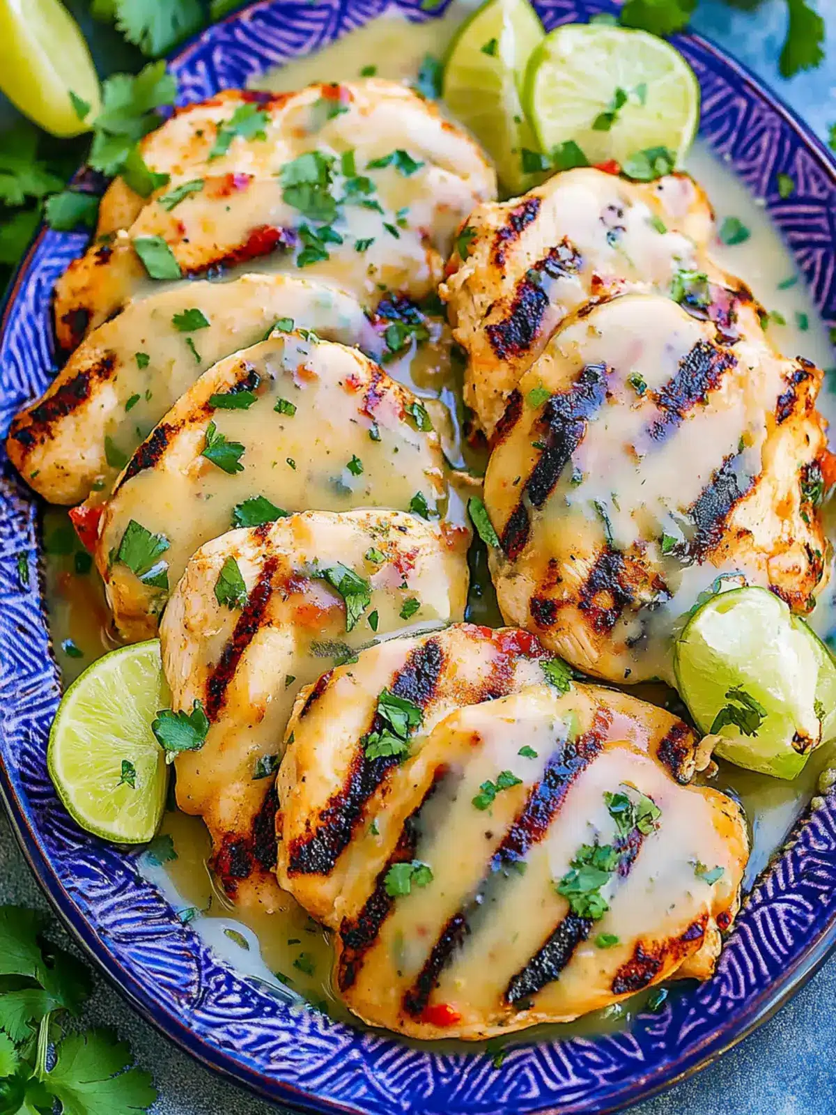 Grilled Salsa Verde Pepper Jack Chicken