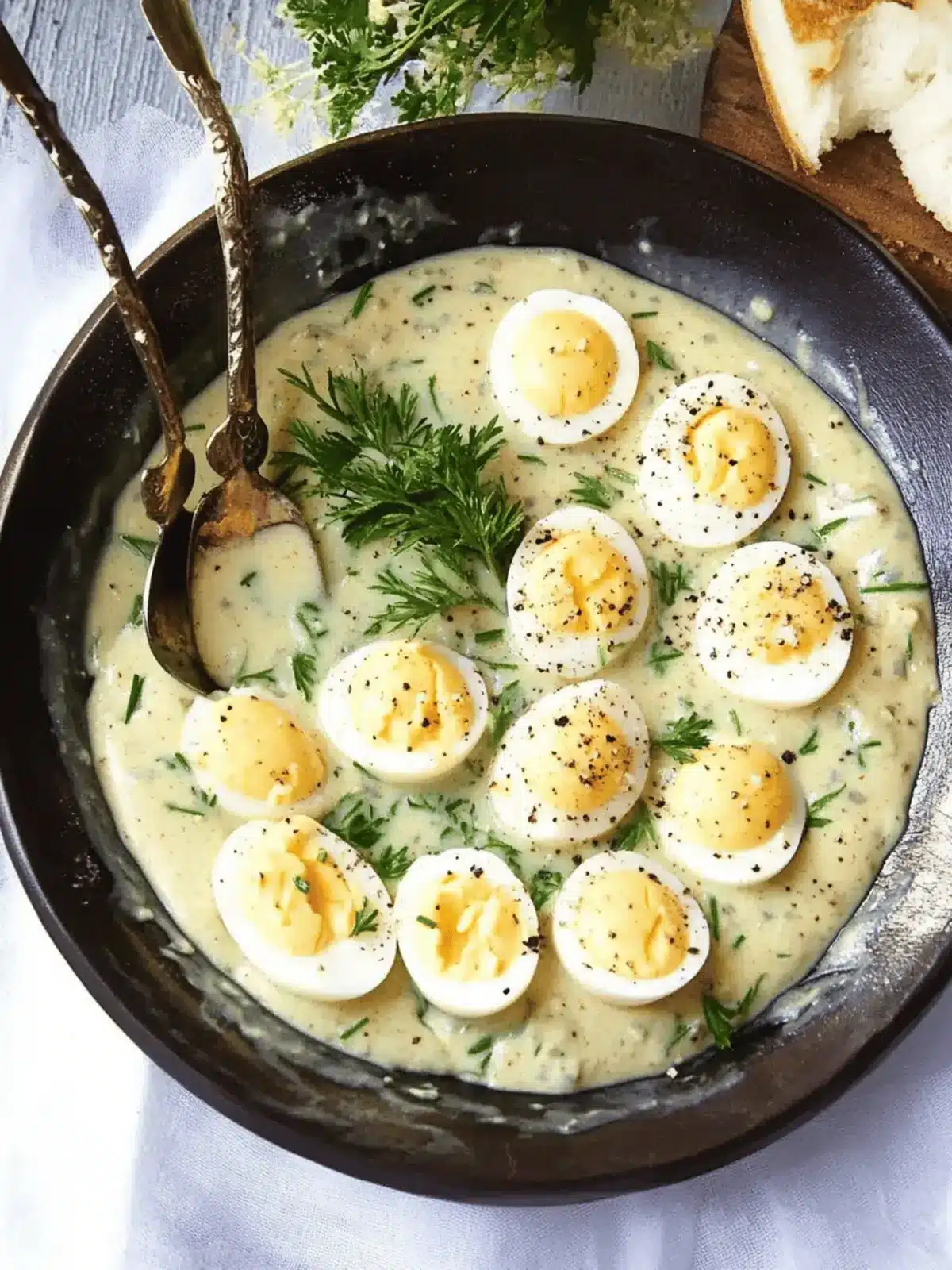 Savor German Eggs in Mustard Sauce for a Cozy Meal Delight 4 German Eggs in Mustard Sauce