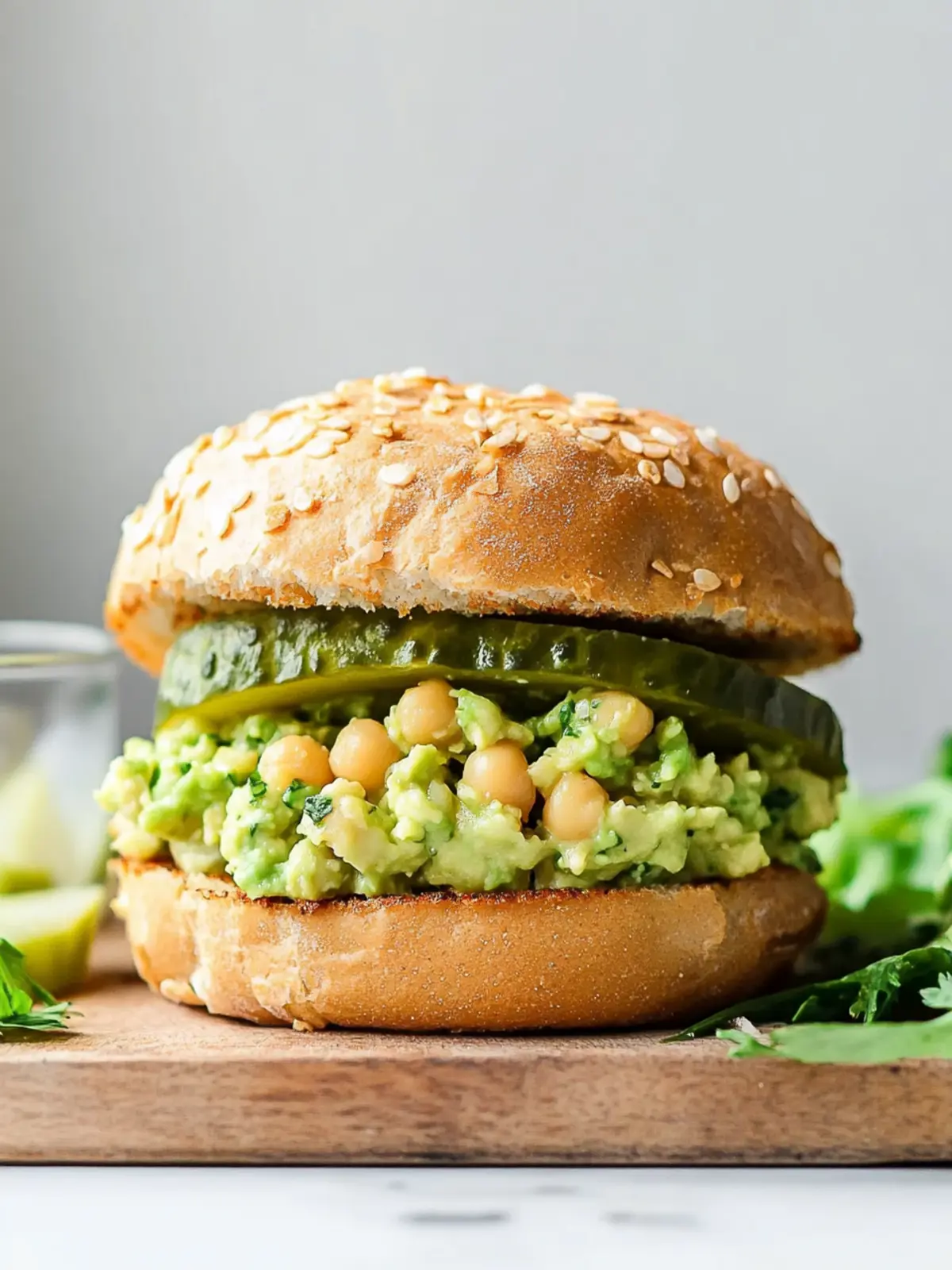 Smashed Chickpea Avocado Dill Pickle Sandwiches Your New Fave 2 Smashed Chickpea Avocado Dill Pickle Sandwiches