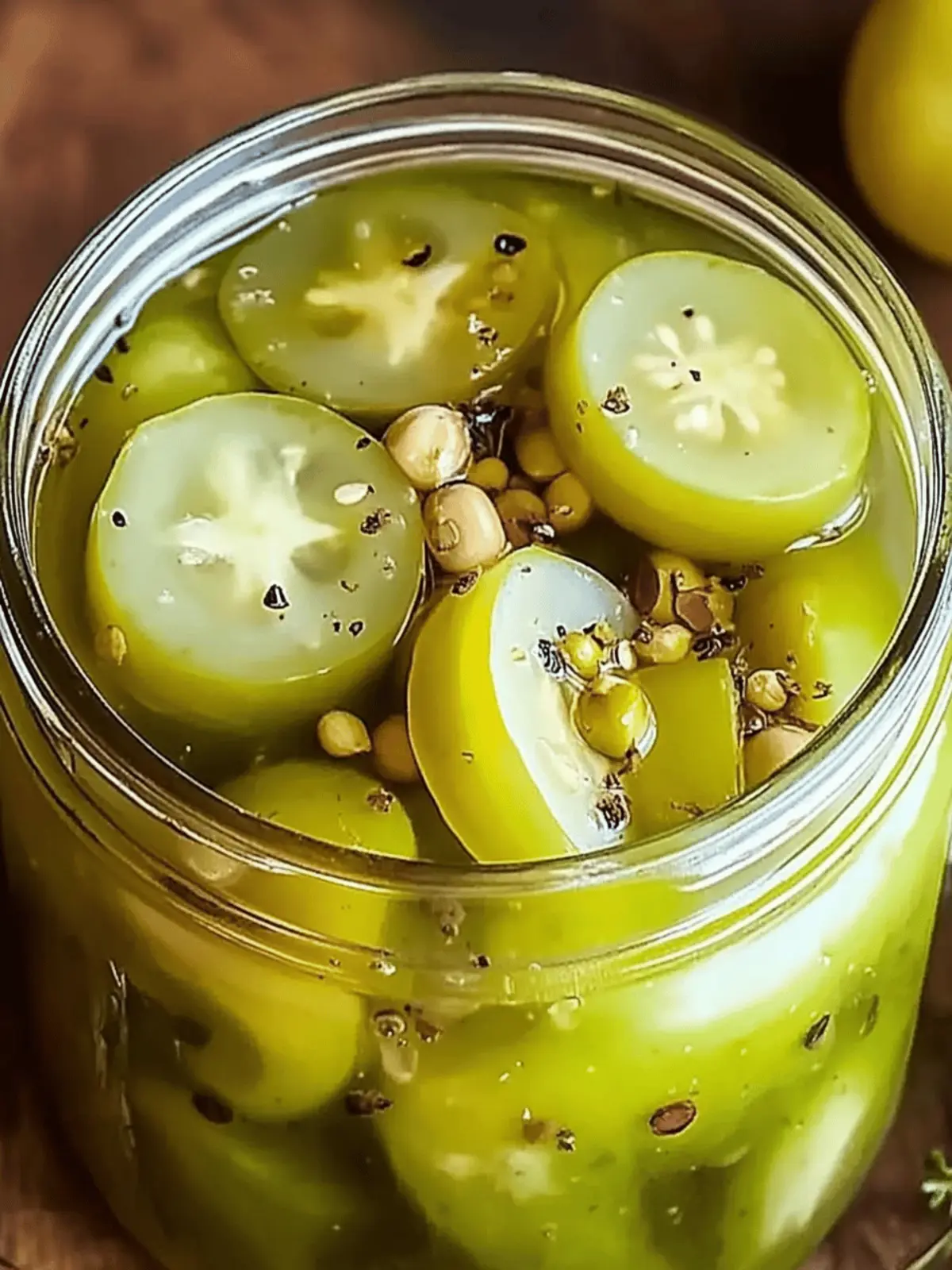 Tangy Pickled Green Tomatoes for a Homemade Flavor Boost 5 Pickled Green Tomatoes