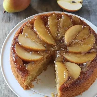 Spiced Pear Upside Down Cake