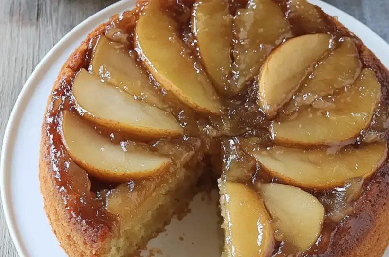 Spiced Pear Upside Down Cake