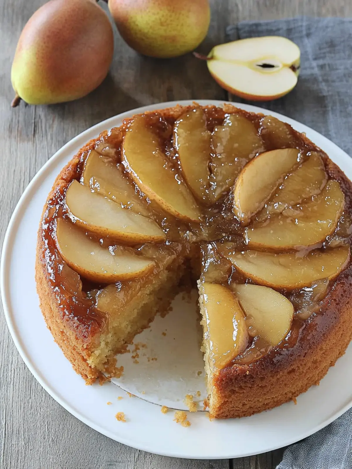 Spiced Pear Upside Down Cake