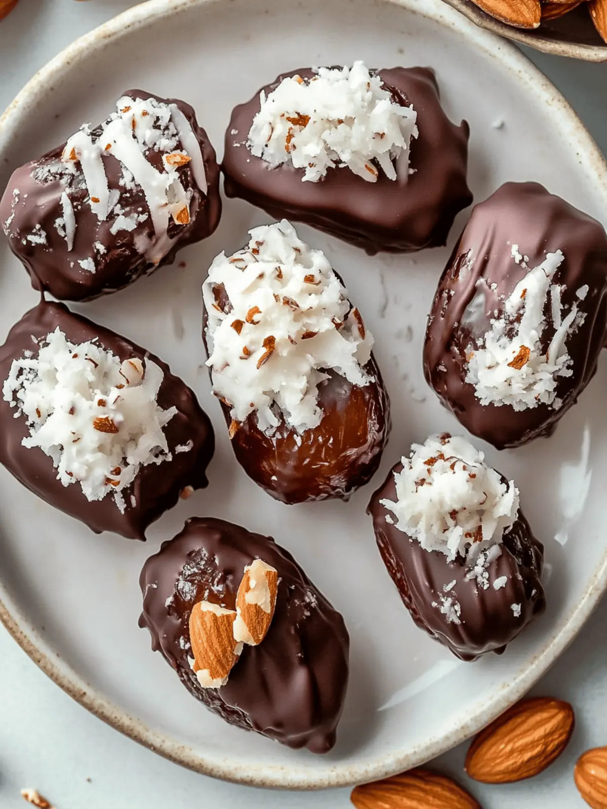 Almond Joy Stuffed Dates: A Decadent Guilt-Free Treat 2 Almond Joy Stuffed Dates