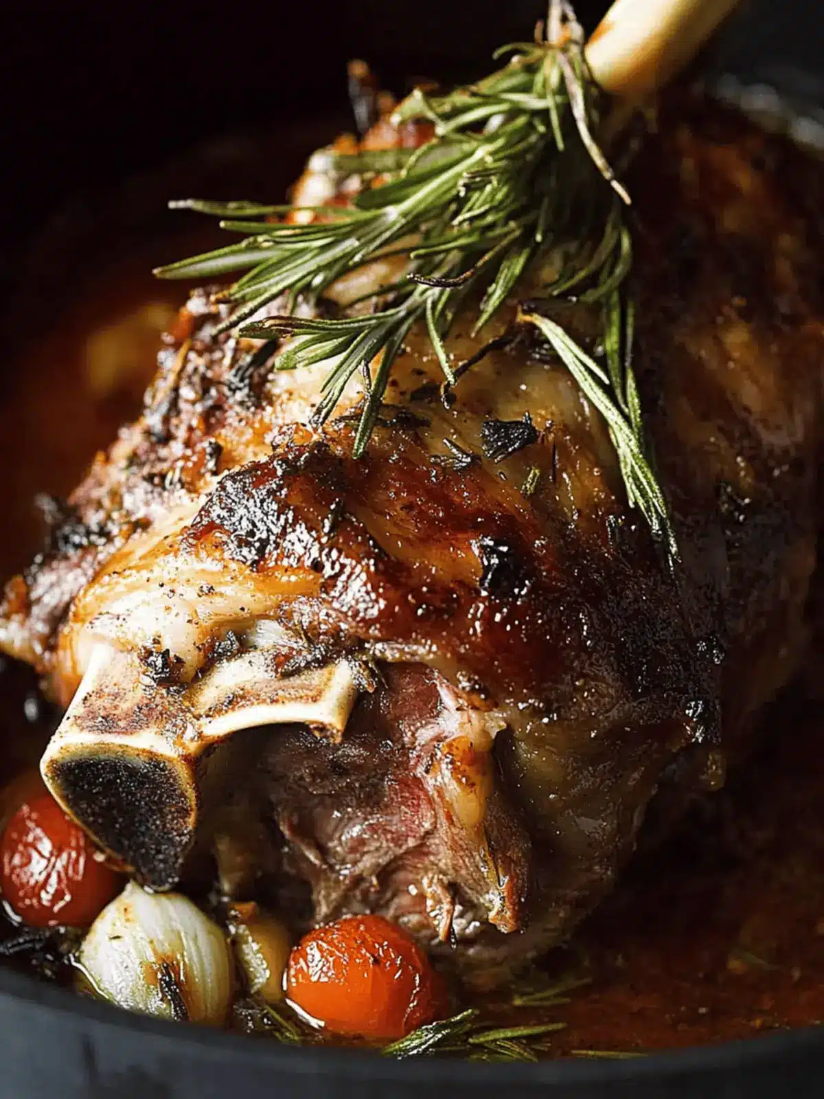 Slow Roasted Rosemary Garlic Lamb Shoulder