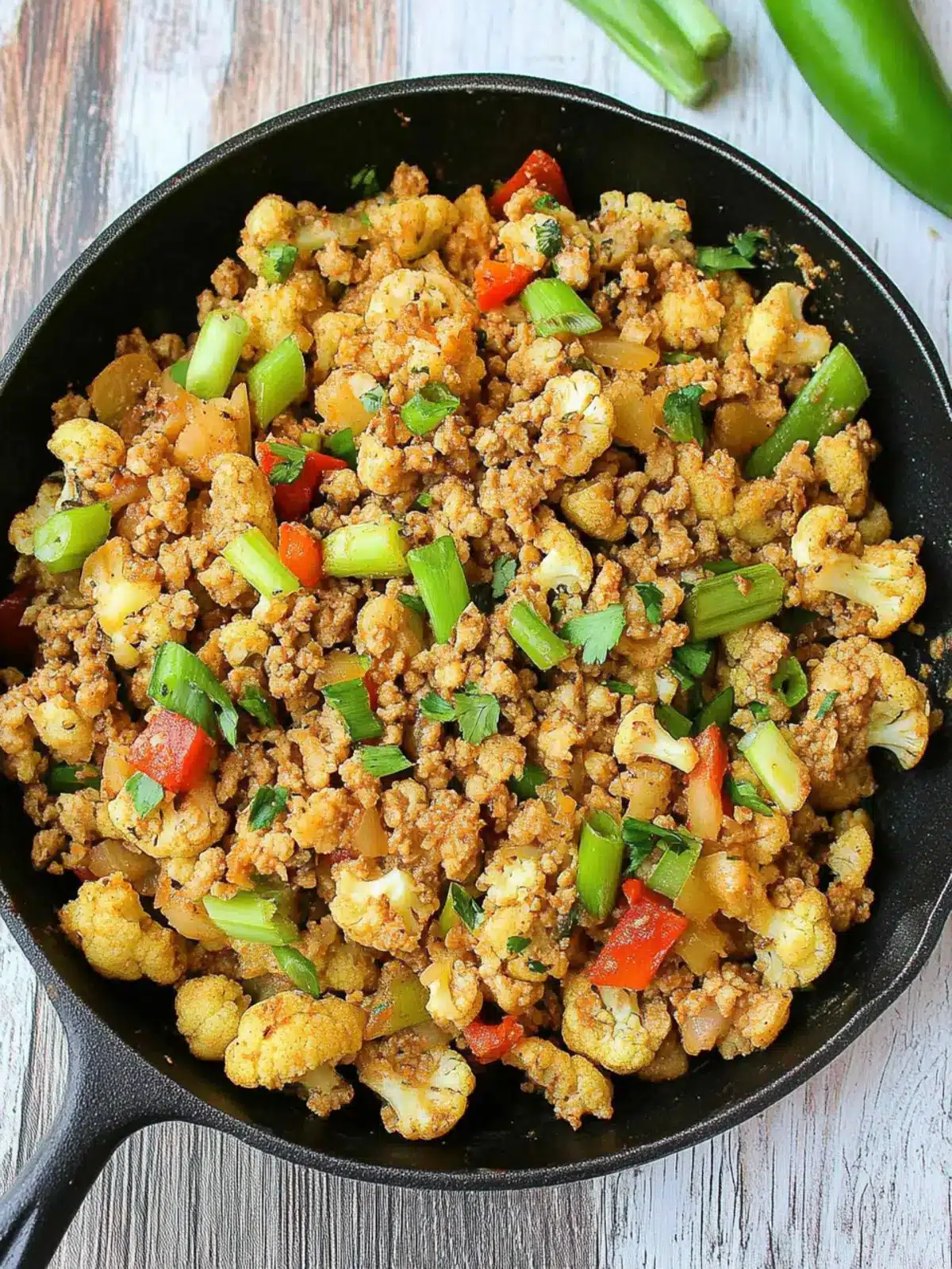 Keto Dirty Cauliflower