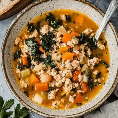 Ground Turkey Soup with Vegetables
