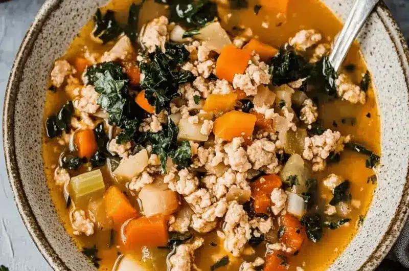Ground Turkey Soup with Vegetables