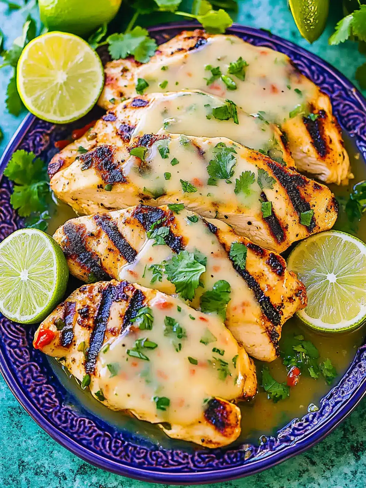 Grilled Salsa Verde Pepper Jack Chicken