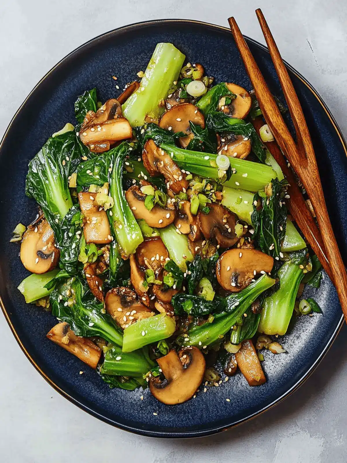 Bok Choy and Mushroom Stir Fry