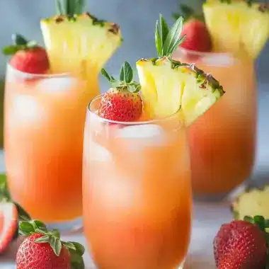 Pineapple Strawberry Agua Fresca