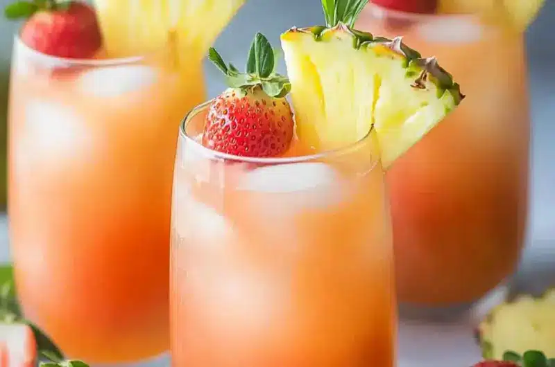 Pineapple Strawberry Agua Fresca