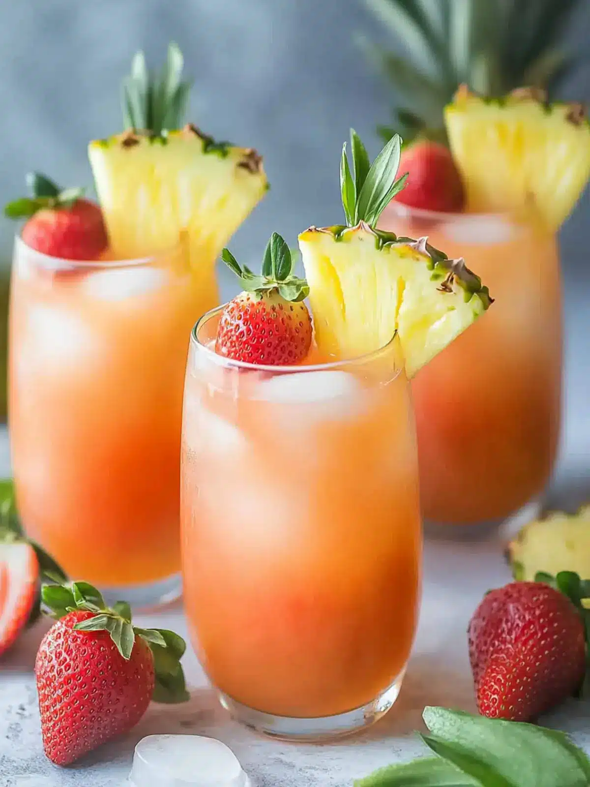 Pineapple Strawberry Agua Fresca
