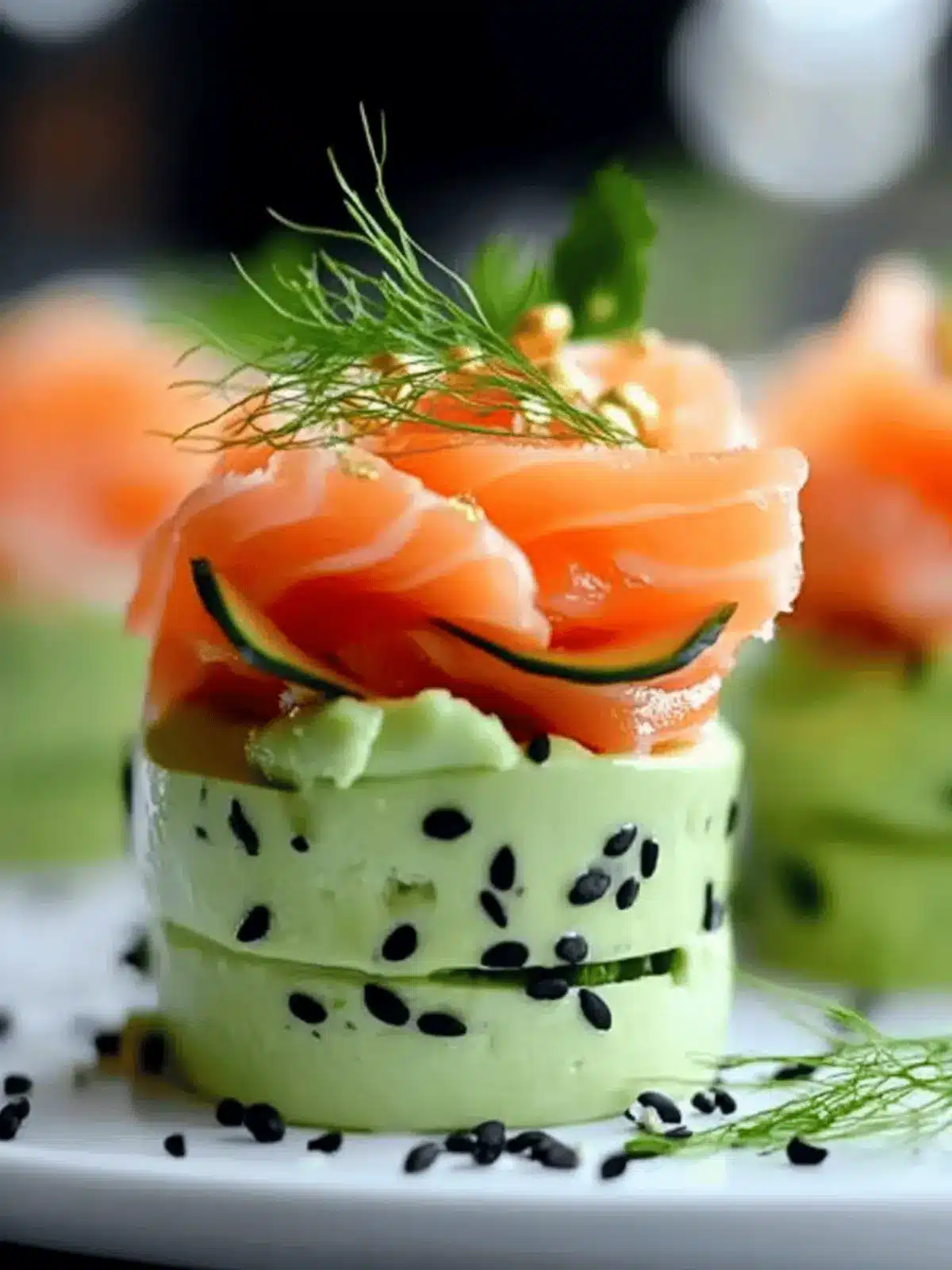 Avocado Mousse with Christmas Smoked Salmon