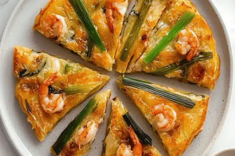 Korean Shrimp Leek Pancake