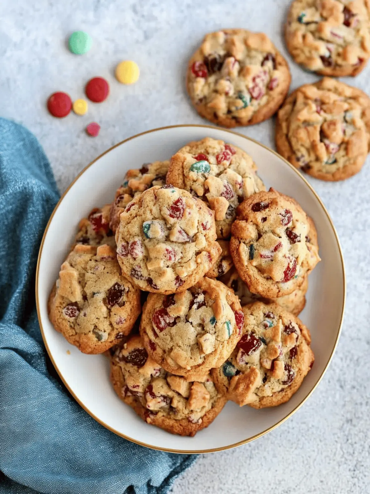 Chewy Fruitcake Cookies