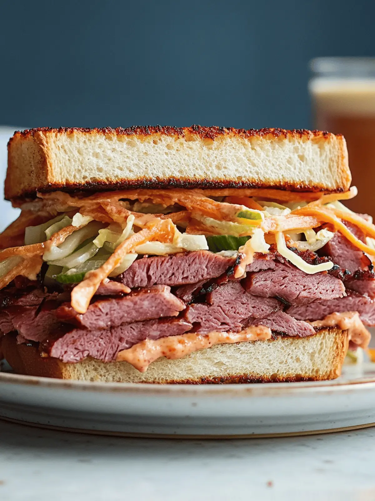 Grilled Hot Pastrami Sandwich