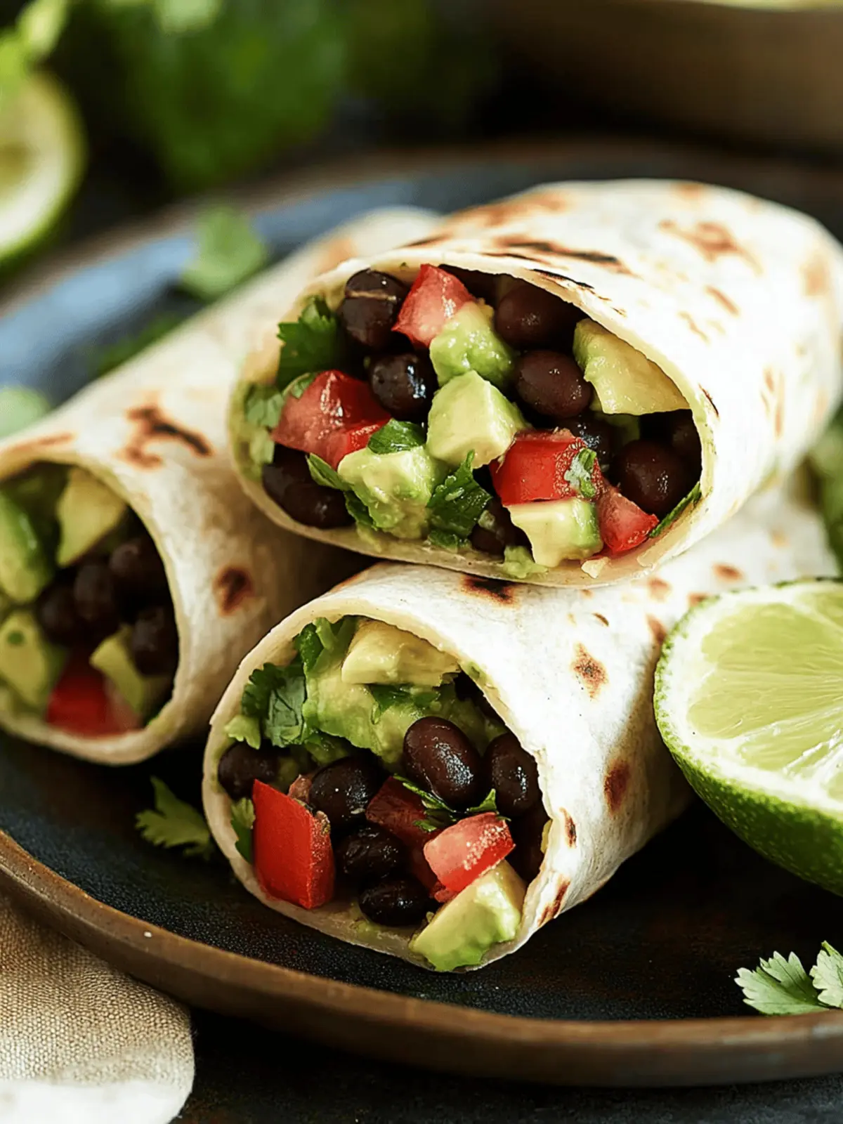 Black Bean and Avocado Wraps for Easy, Flavor-Packed Meals 4 Black Bean and Avocado Wraps