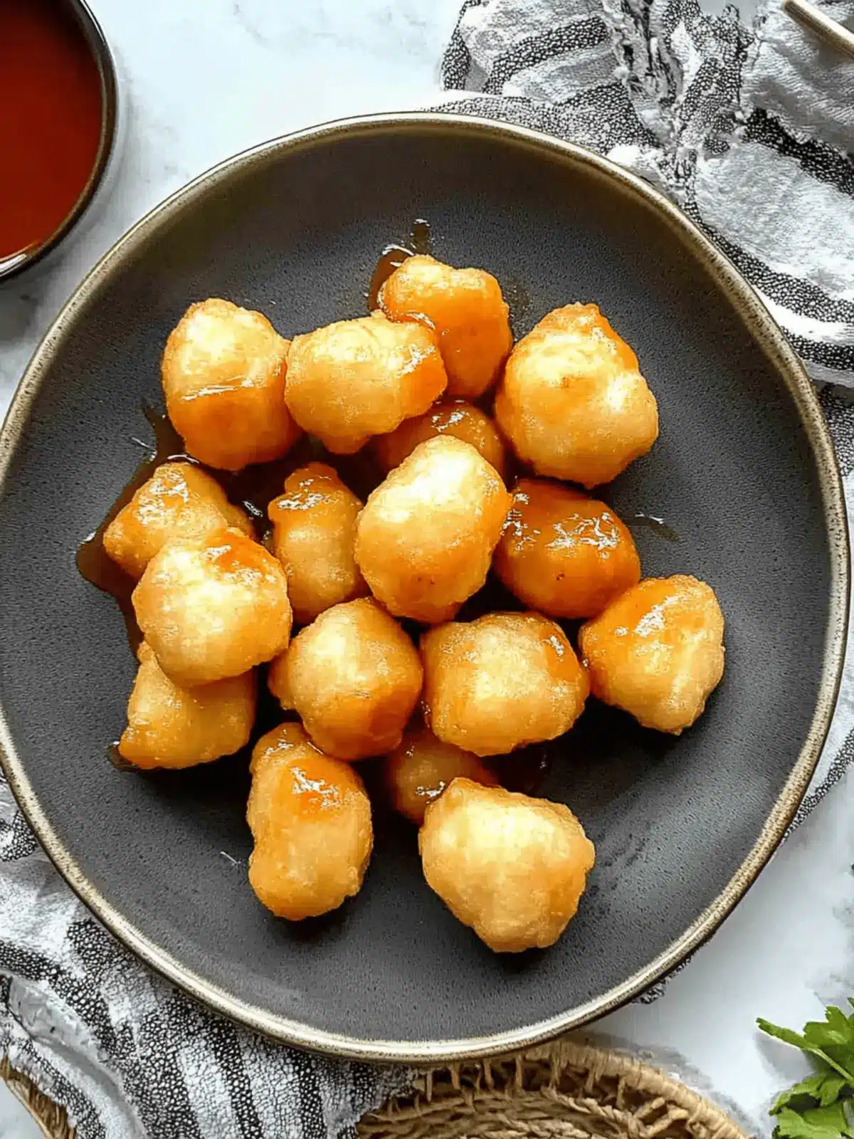 Chinese Chicken Balls With Sweet And Sour Sauce