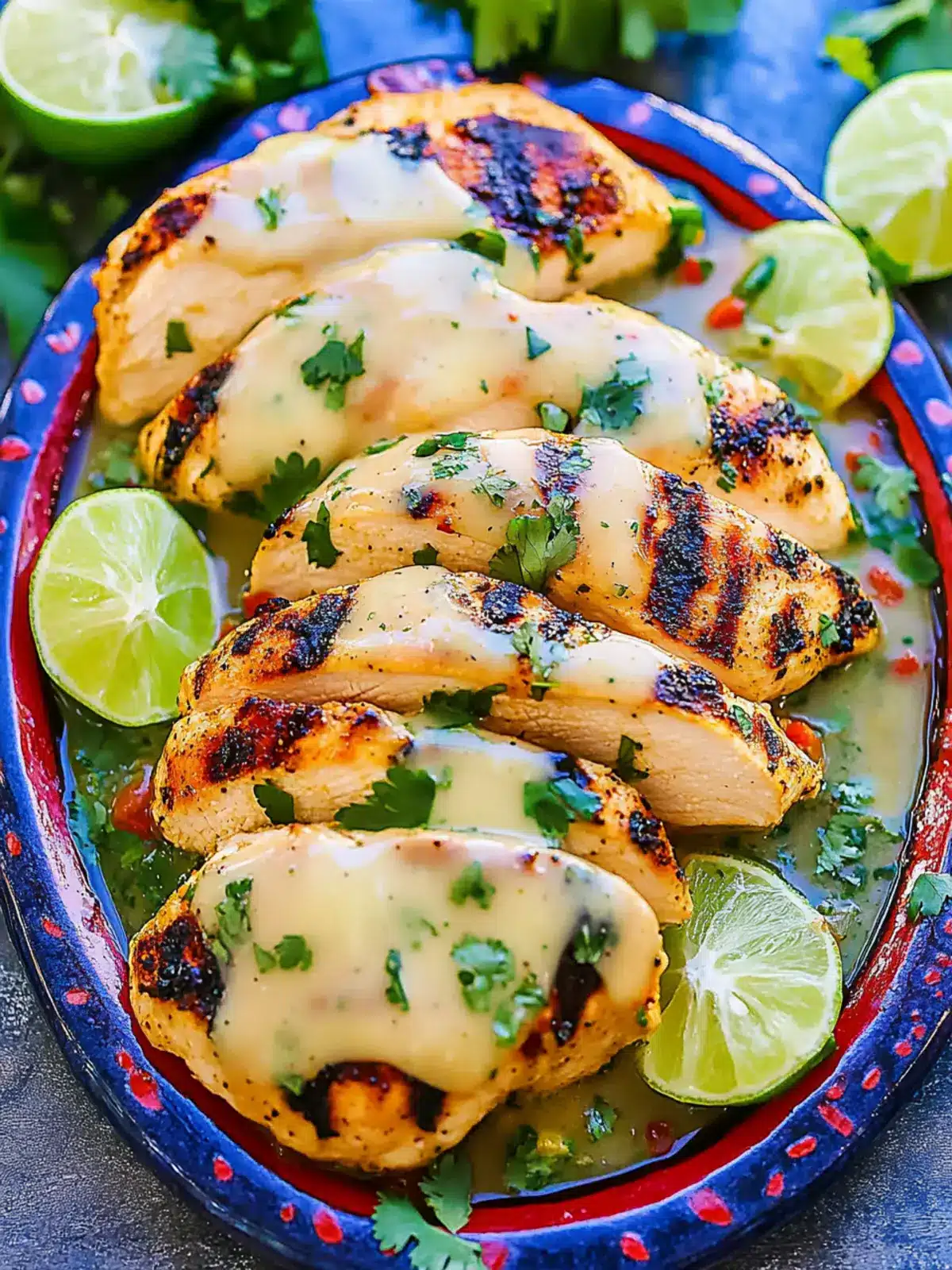 Grilled Salsa Verde Pepper Jack Chicken