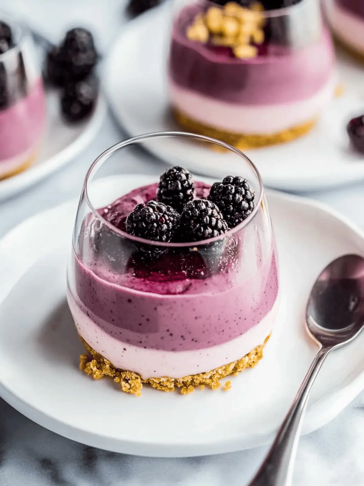 Blackberry cheesecake mousse
