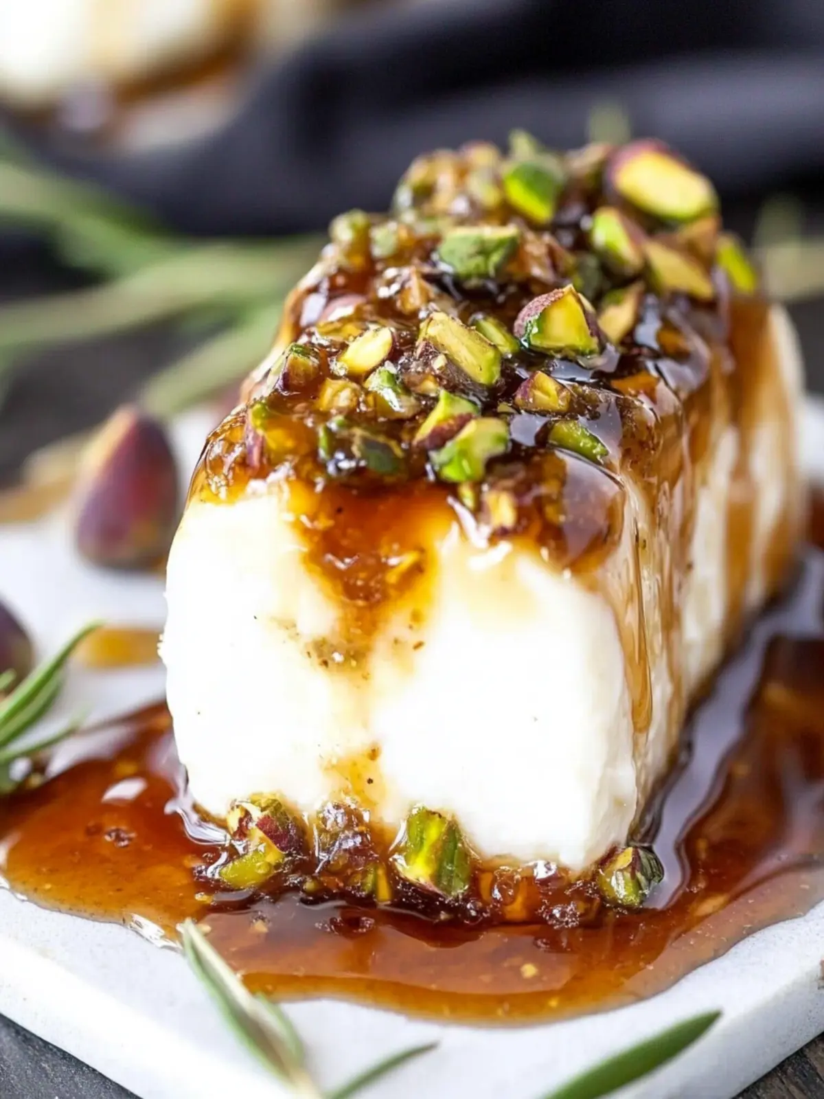 Goat Cheese Appetizer with Honey, Fig & Pistachios