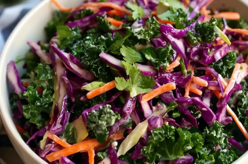 Kale Slaw with Honey Lime Dressing