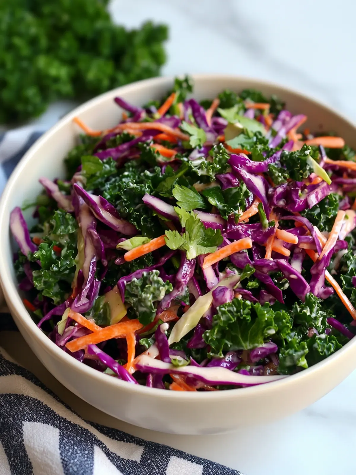 Kale Slaw with Honey Lime Dressing