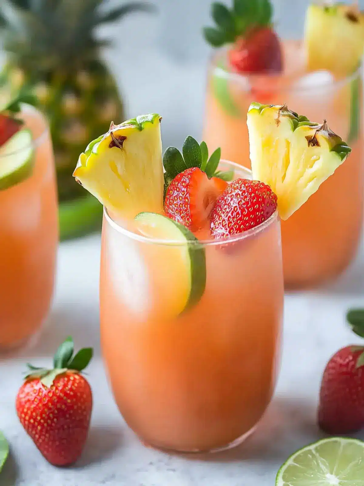 Pineapple Strawberry Agua Fresca