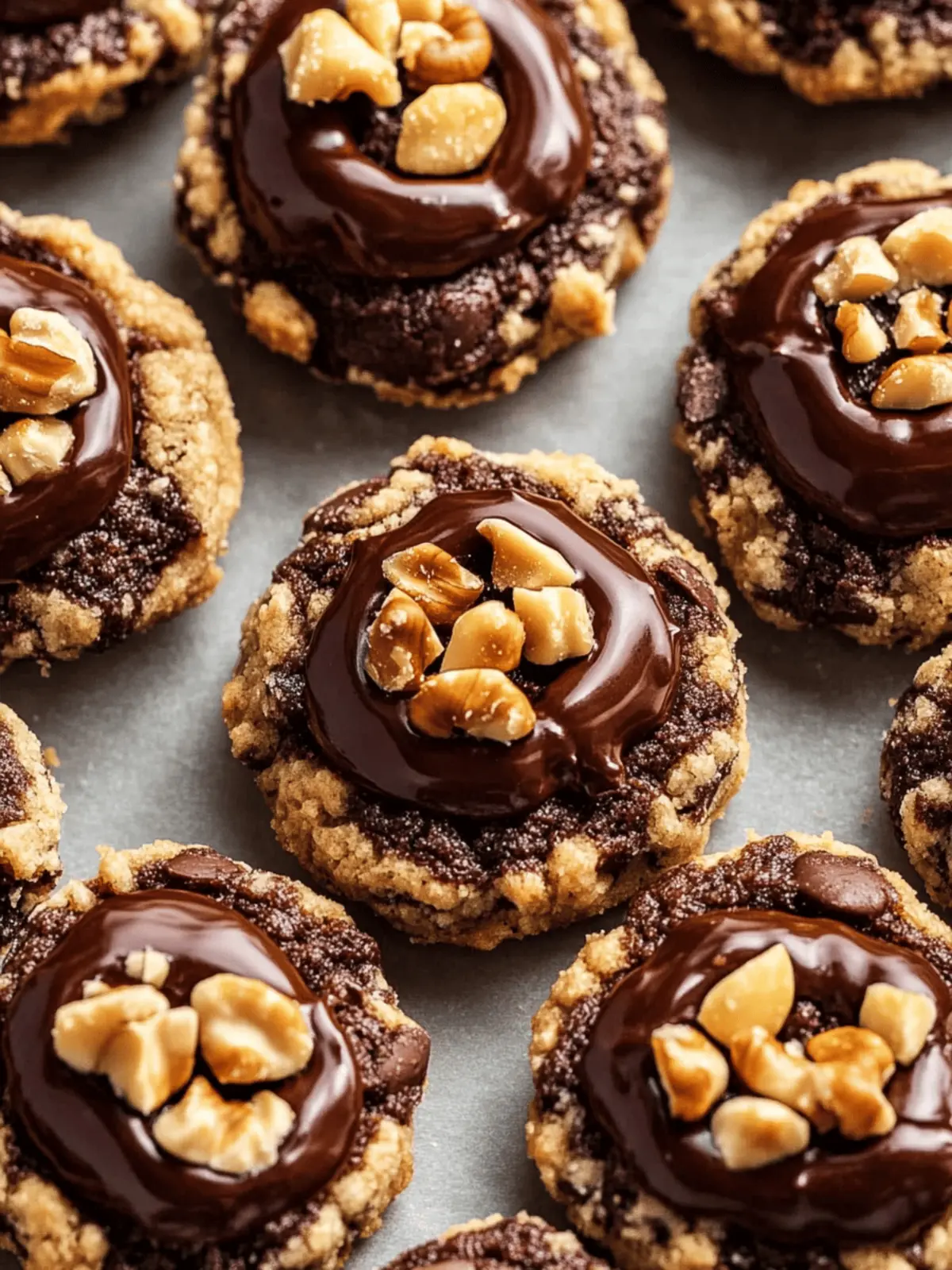 Chocolate Hazelnut Thumbprint Cookies
