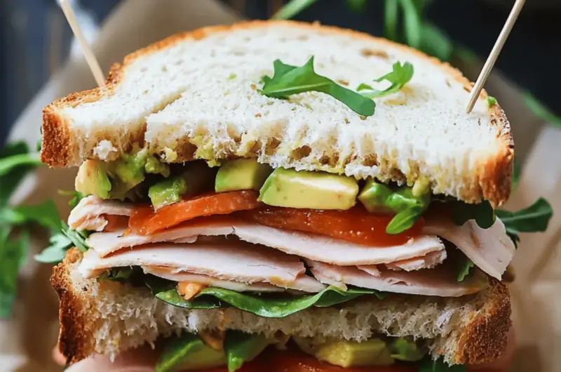 Honey Mustard Turkey Avocado Sandwich