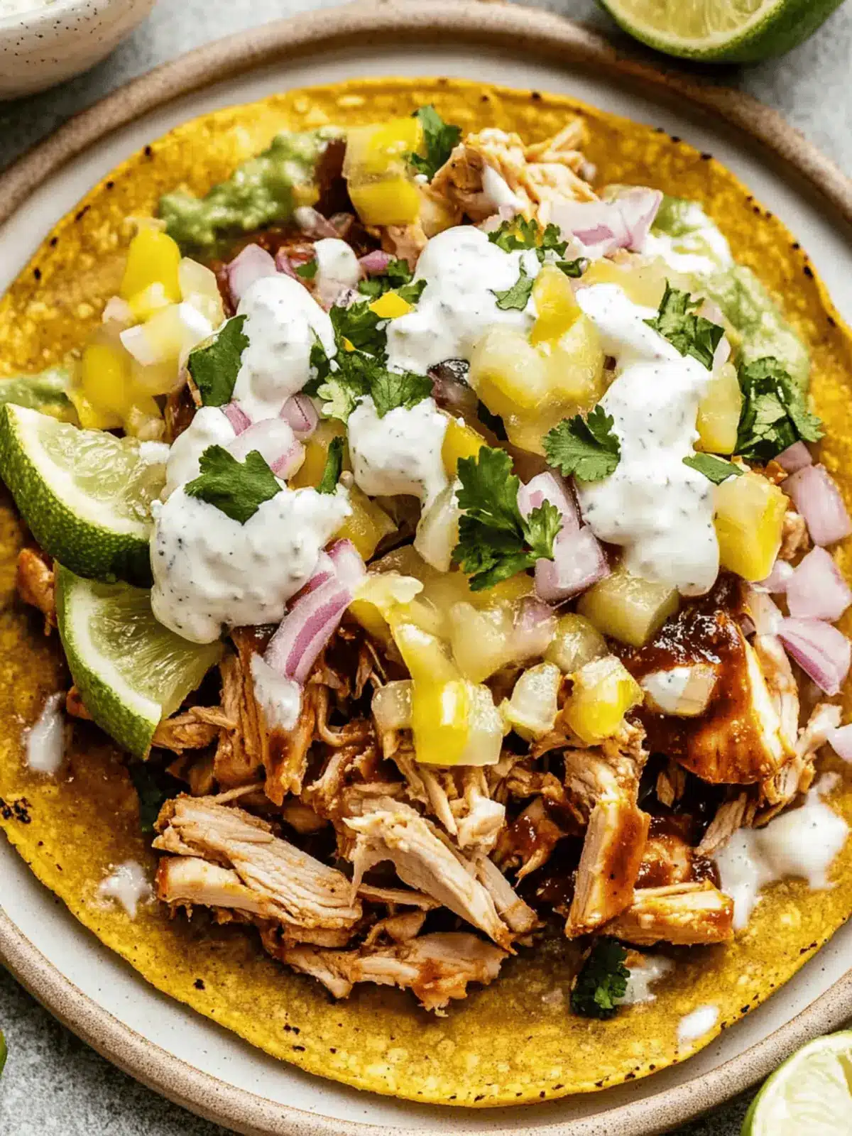 Barbecue Chicken Tostadas
