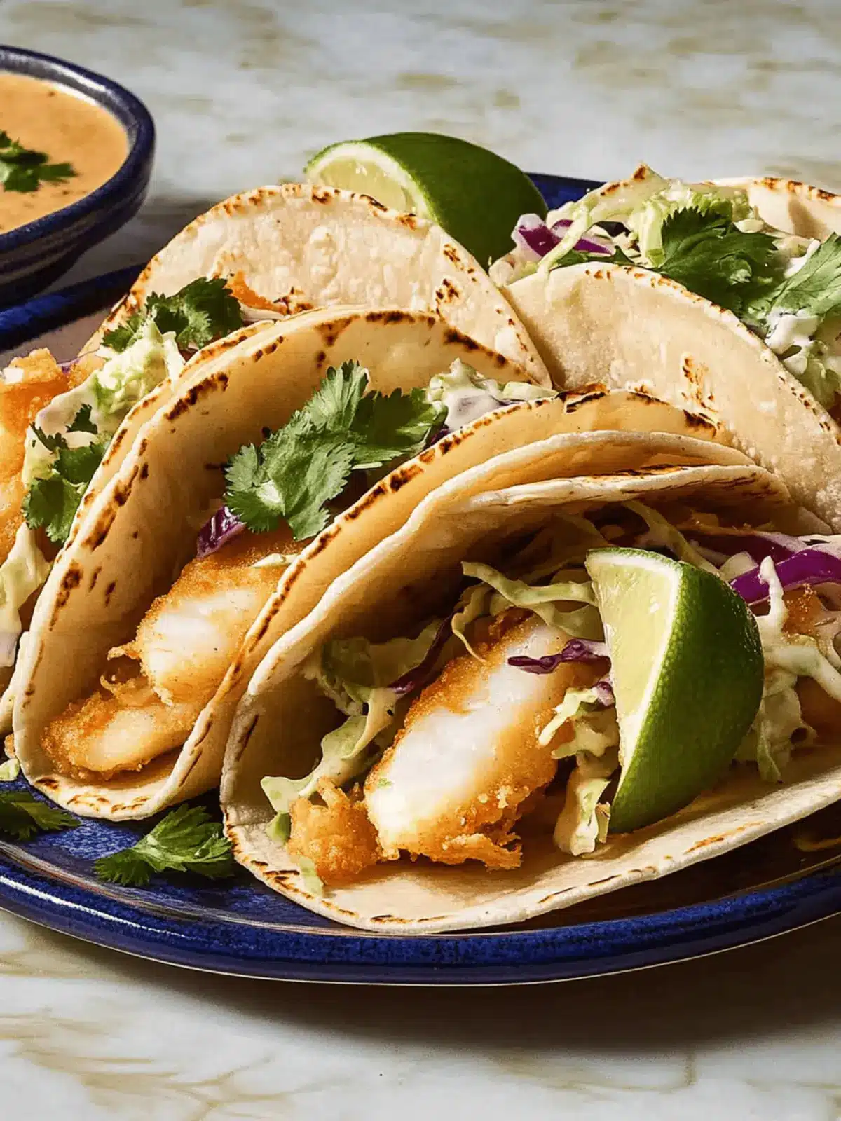 Fish Tacos with Cabbage Slaw